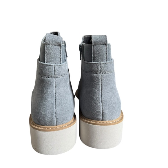 White Mountain Glassie Lug Sole Chelsea Ankle Boots blue unworn suede leather 8 - Picture 4 of 10